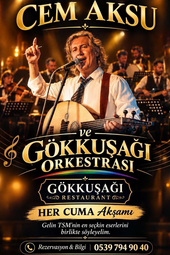 Eskişehir Tepebaşı Özdilek Kültür Merkezi içinde her Cuma Gökkuşağı Restorant'ta programdayım.